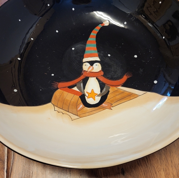 Midnight Penguin large serving bowl - Picture 2 of 2